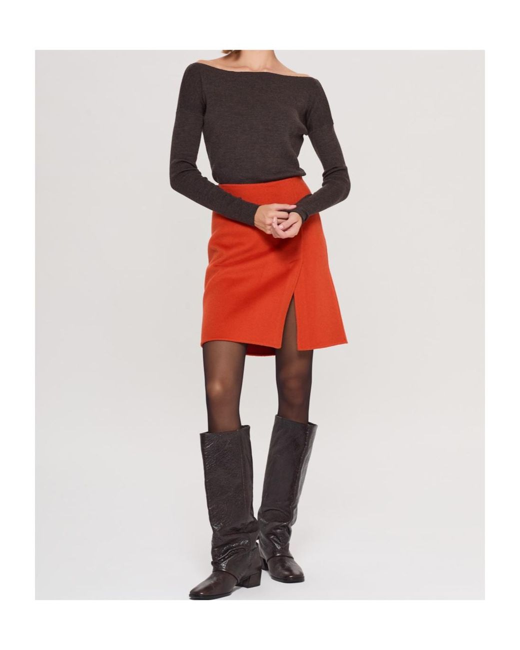 P.A.R.O.S.H. Orange Double Skirt