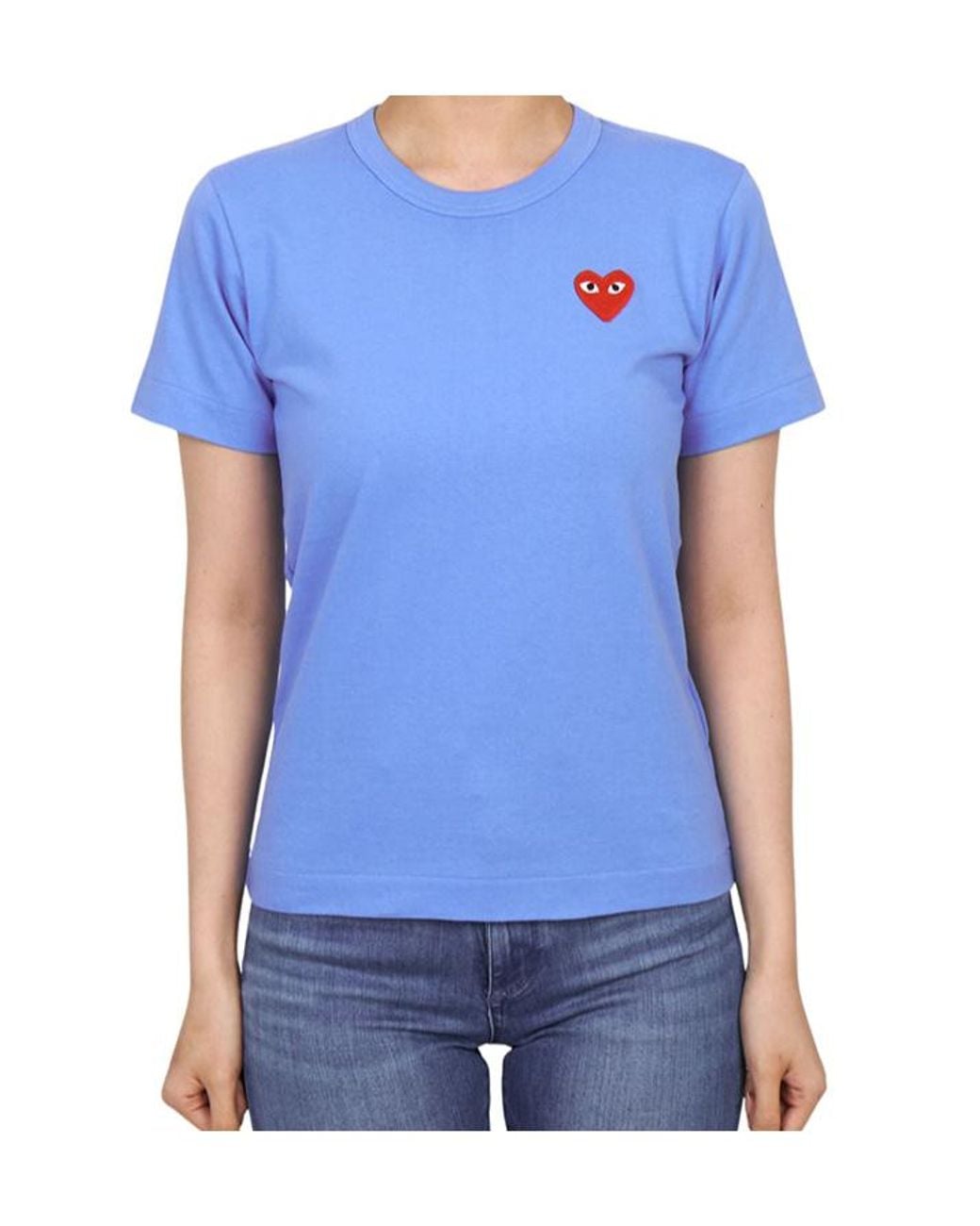 Comme des Garçons Blue Crew Neck T-Shirt