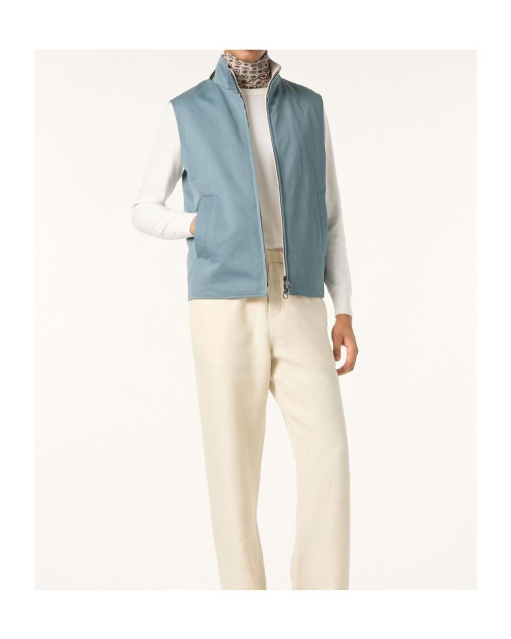 Loro Piana Blue Grian Vest for men