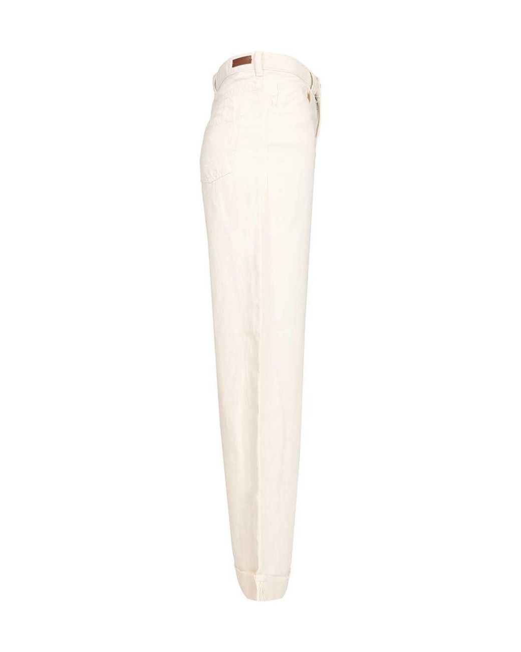 Emporio Armani White エンポリオ アルマーニ ハイライズ ワイドレッグ ジーンズ