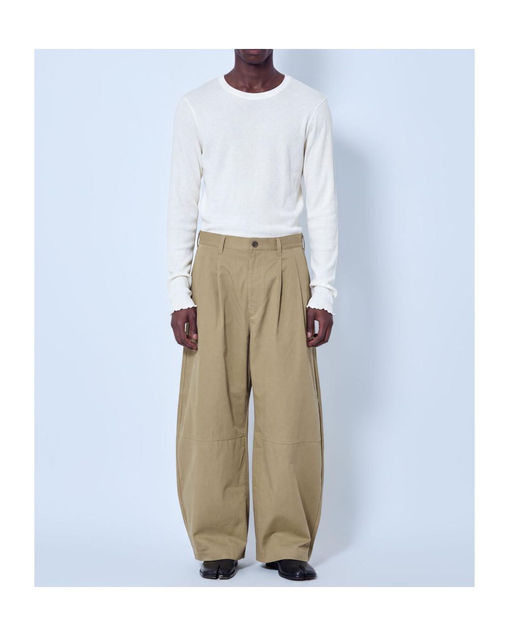 Comme des Garçons Natural Belt-Loop Trousers for men
