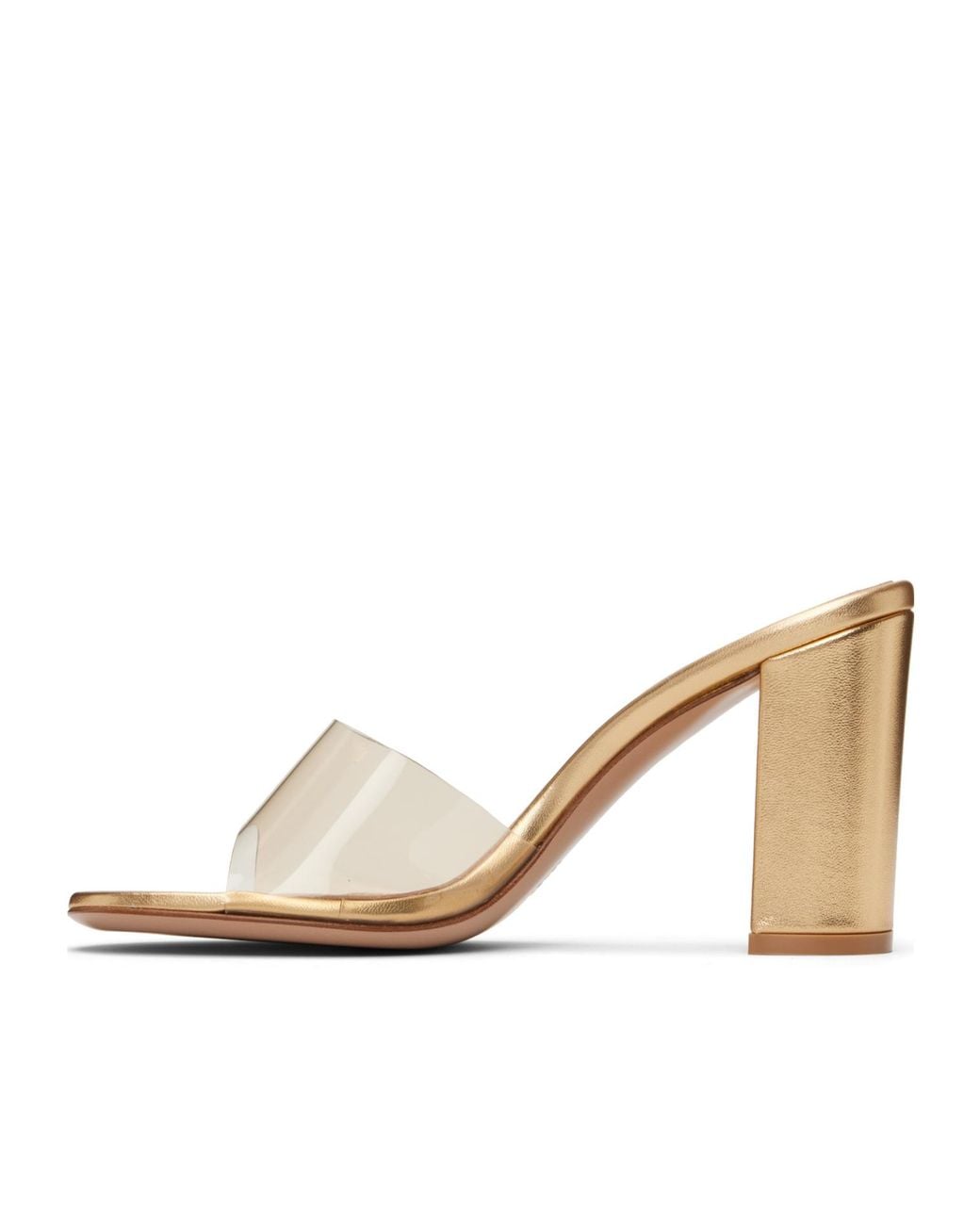 Gianvito Rossi Natural Glass Block Open-Toe High-Heeled Sandals