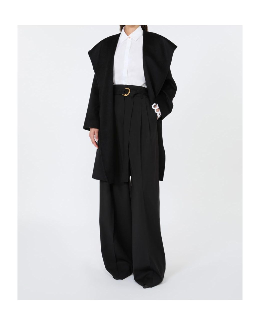 Max Mara Black Studio Mstserio Wide-Leg Trousers