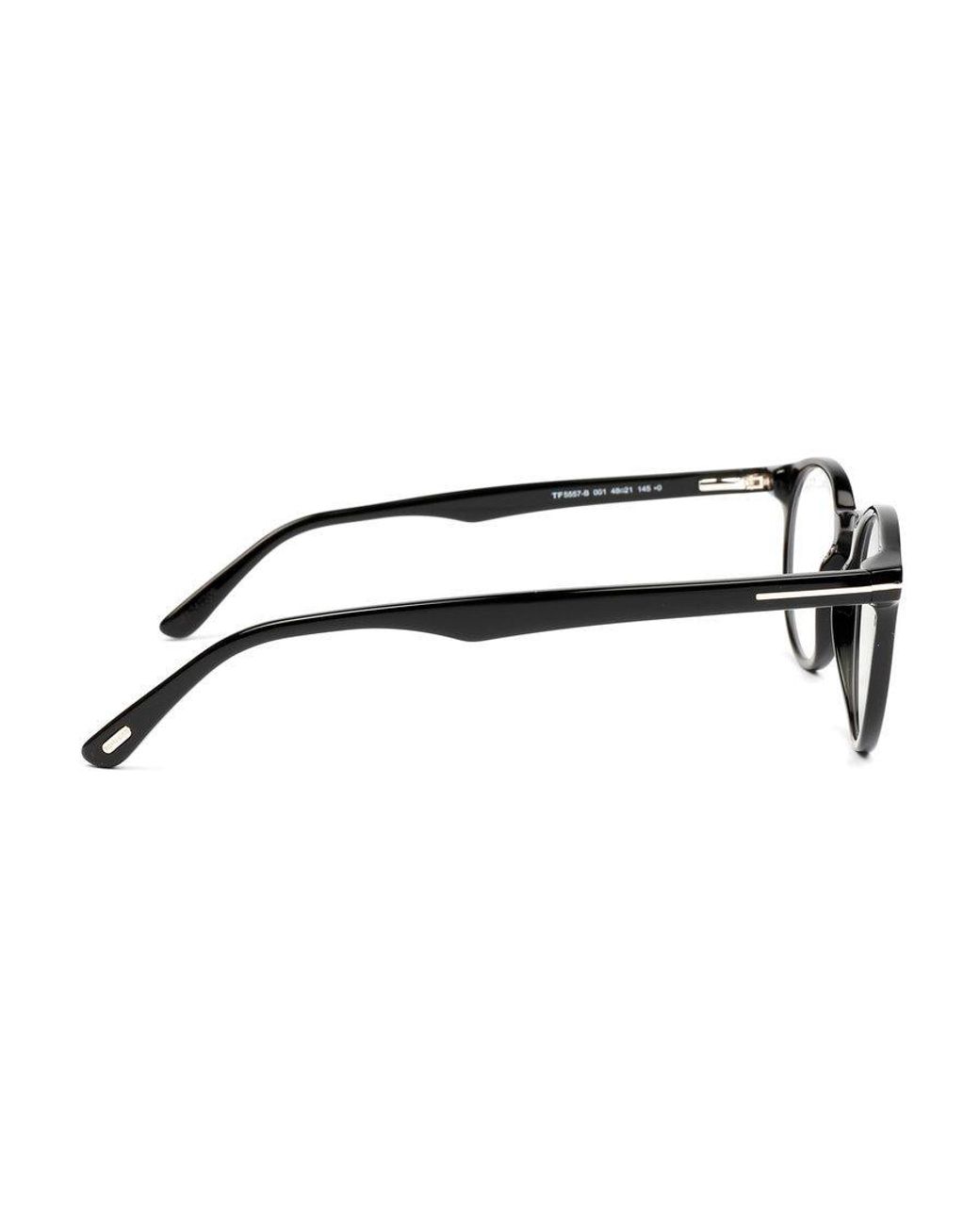 Tom Ford White Eyewear Round Frame Glasses for men
