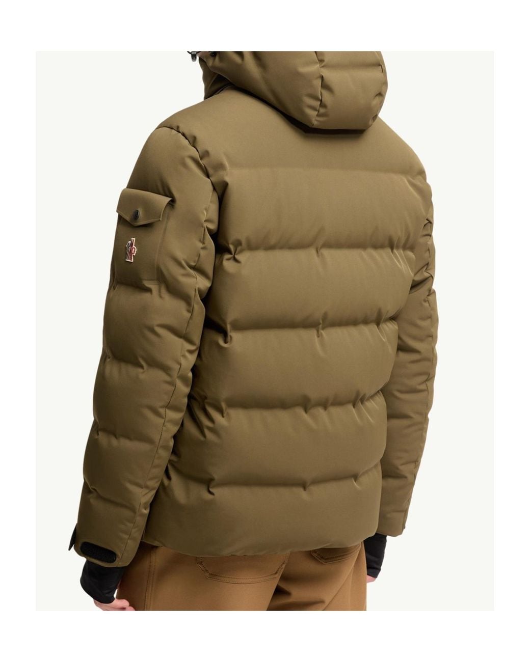 Moncler Green Grenoble Padded Hooded Jacket for men