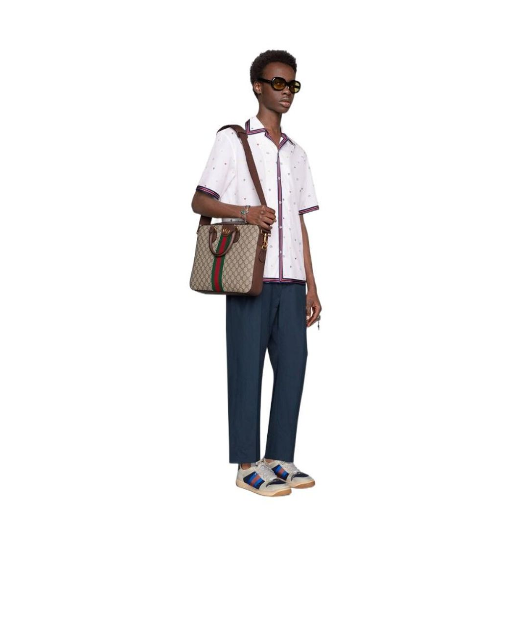 Gucci Brown Gg Supreme Briefcase for men