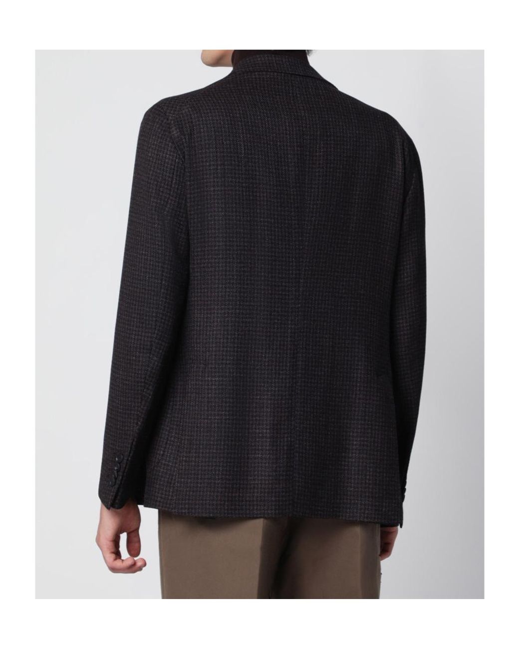 Tagliatore Black Single Breasted Jacket for men