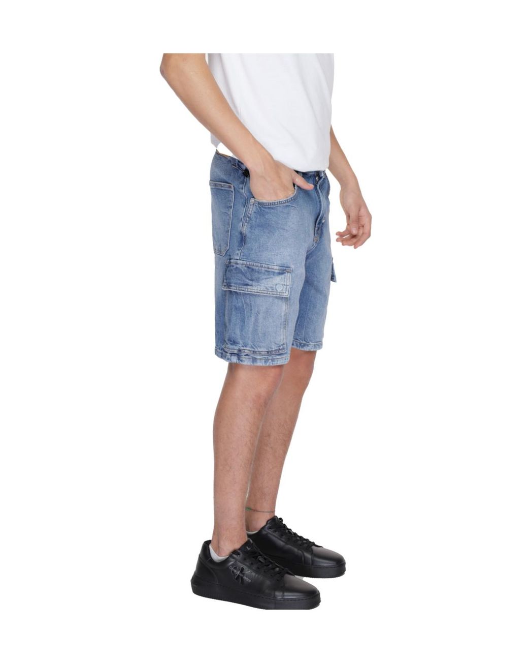 Antony Morato Blue Bermuda Shorts With Belt Loops for men