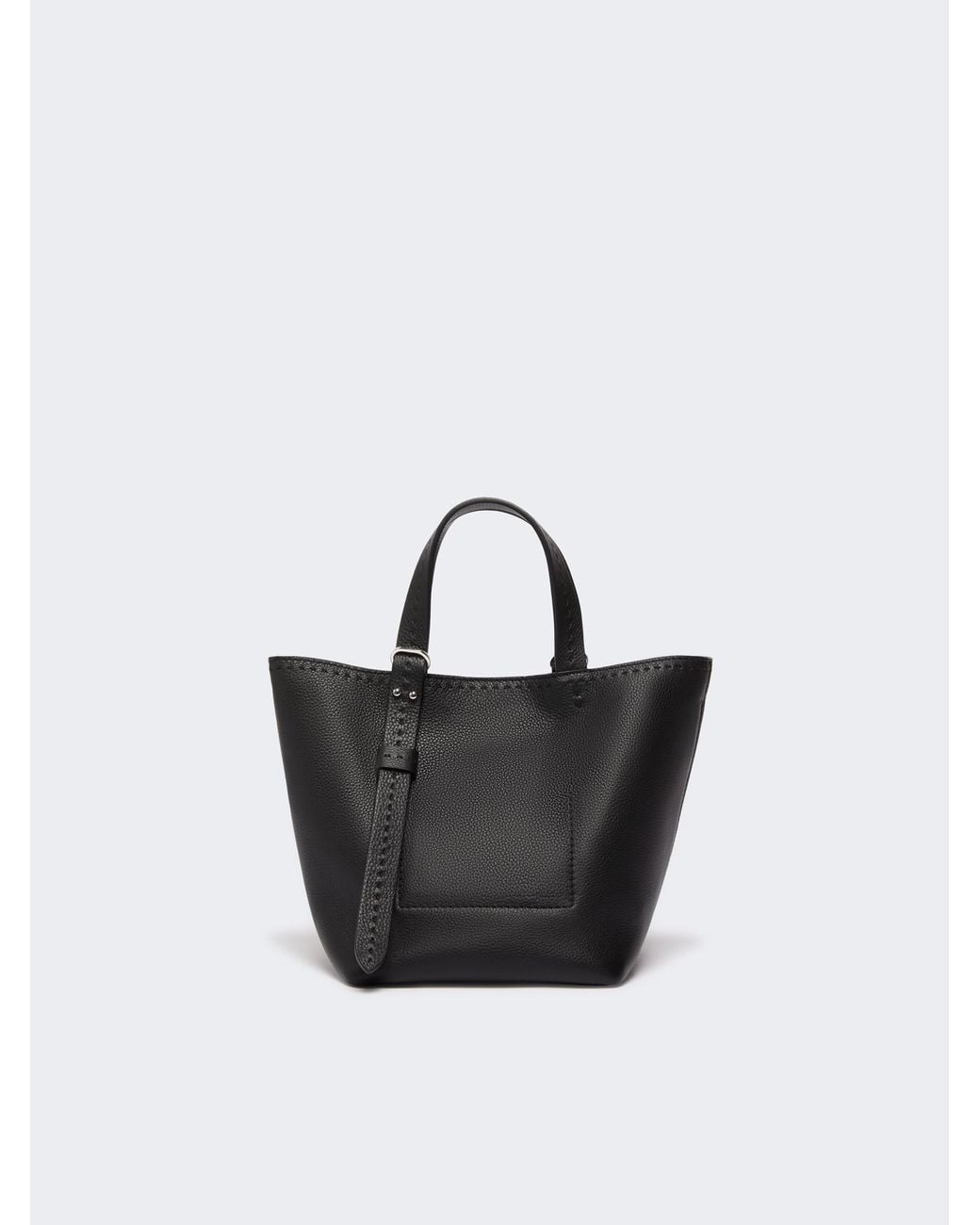 Max Mara Black Extra-Small Leather Archetipo Bag