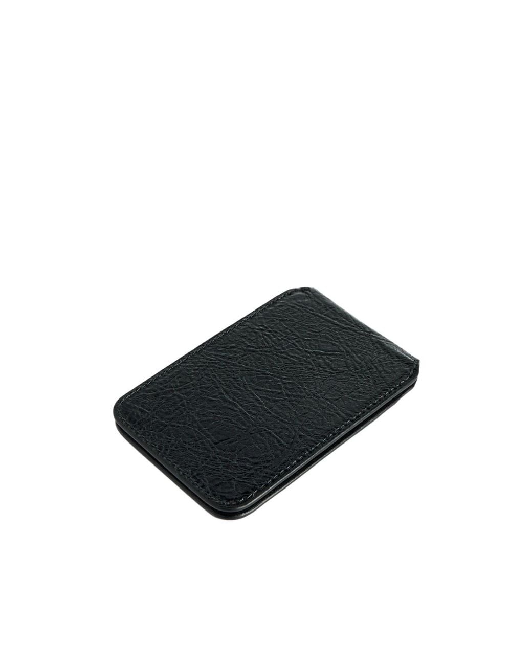 Balenciaga Black Le City Magnet Card Holder With Stand for men