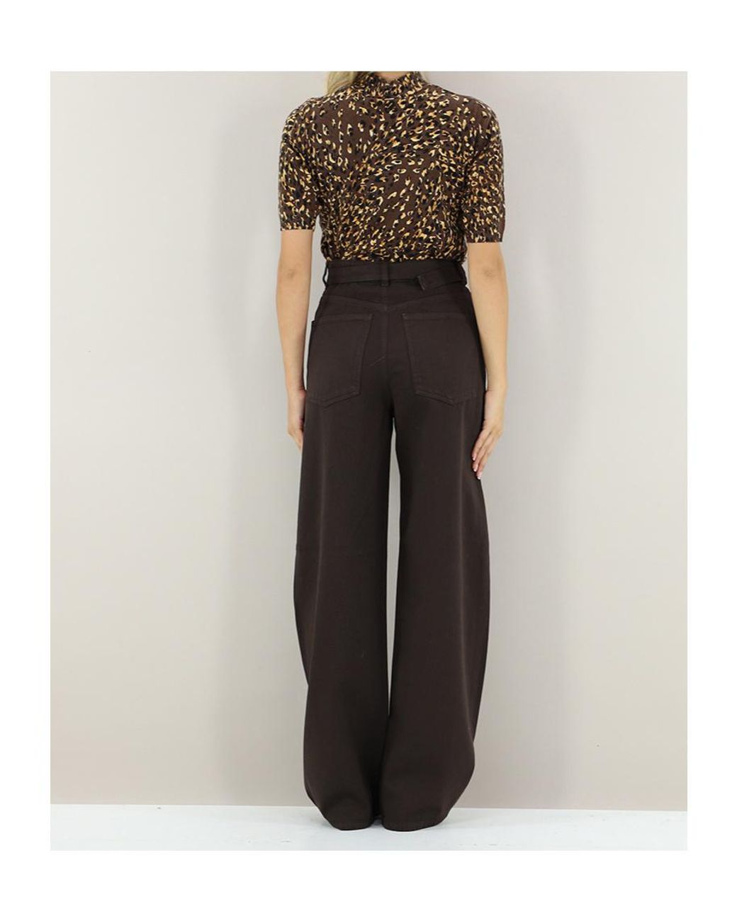 Twinset Black Printed Knit Short Sleeved Top