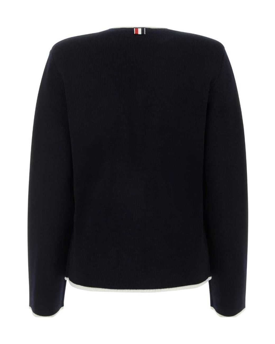 Thom Browne Black V-Neck Buttoned Cardigan
