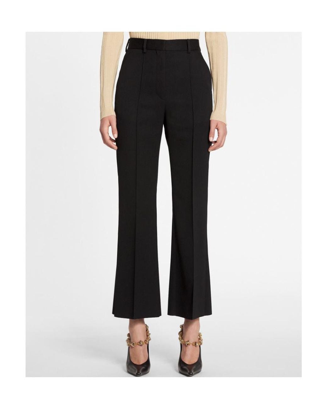 Lanvin Black Flared Tailored Pants