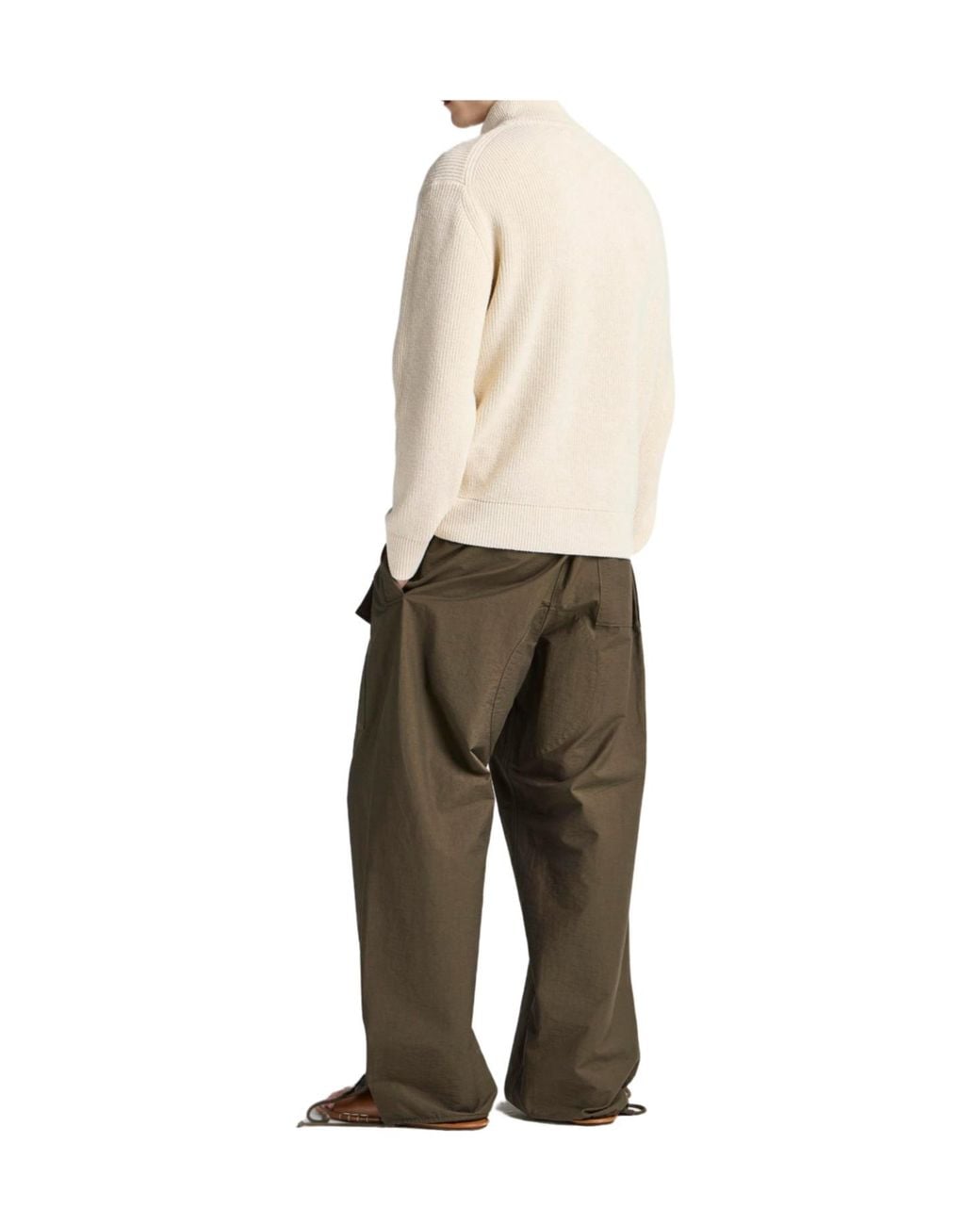 J.W. Anderson Natural Jw Anderson Long-Sleeved Half-Zip Jumper for men