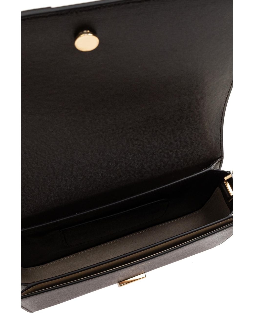 Totême  Black Totême T-Flap Mini Crossbody Bag