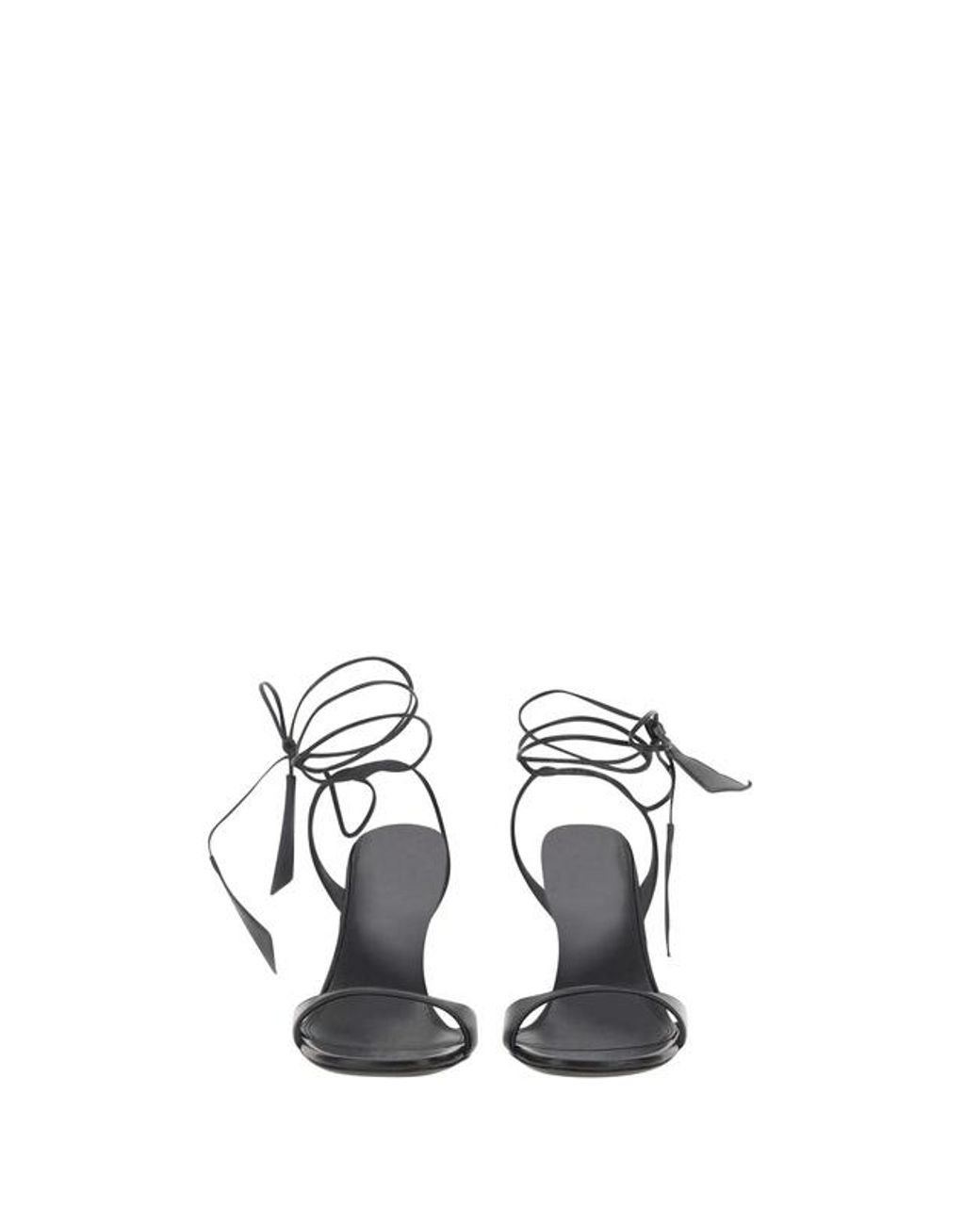 The Attico Metallic Ora Tie-Fastening Heeled Sandal