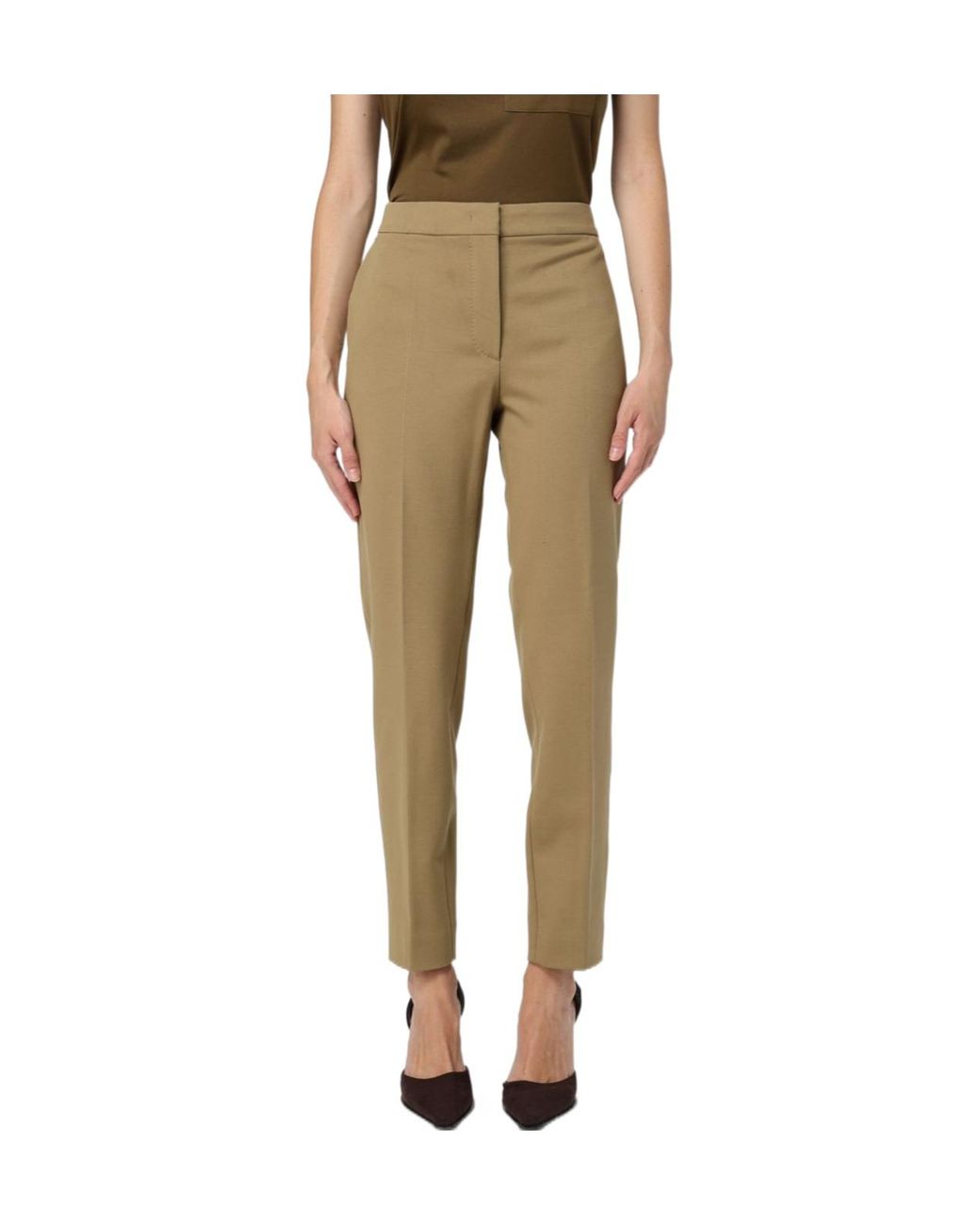 Max Mara Natural Pegno Slim-Fit Trousers