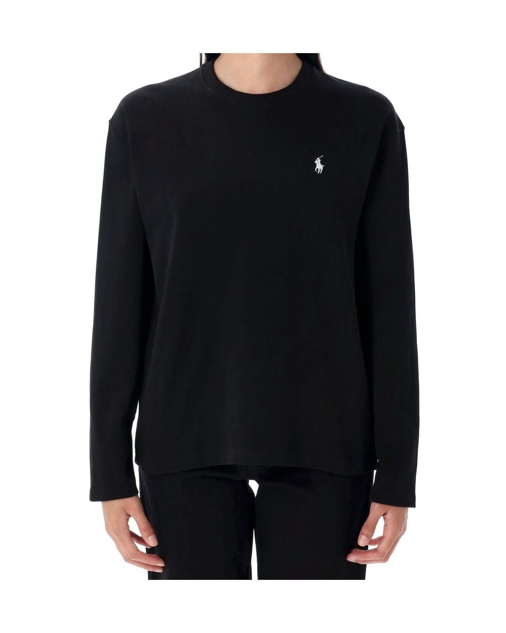 Polo Ralph Lauren Black Logo Embroidered Long Sleeved T-Shirt