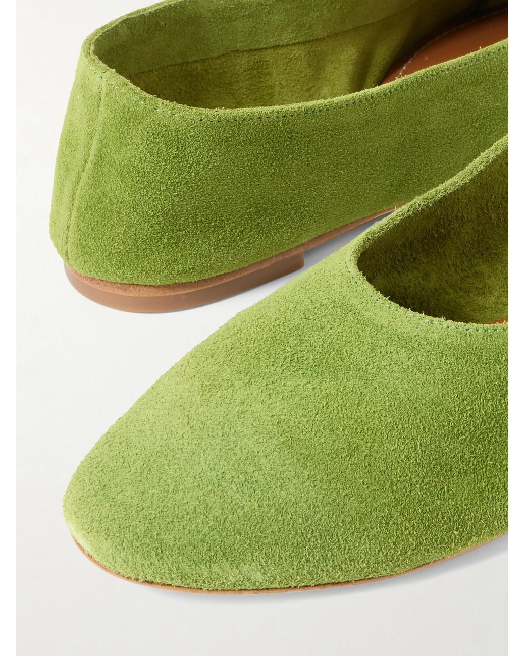 Staud Green Ballet Flats