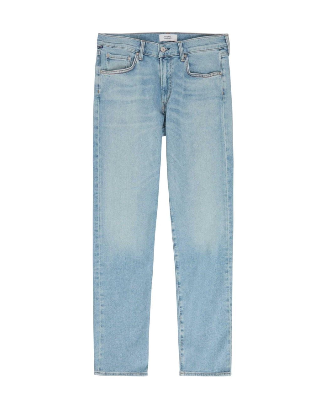 Citizens of Humanity Blue Wash-Processed Straight-Leg Jeans for men