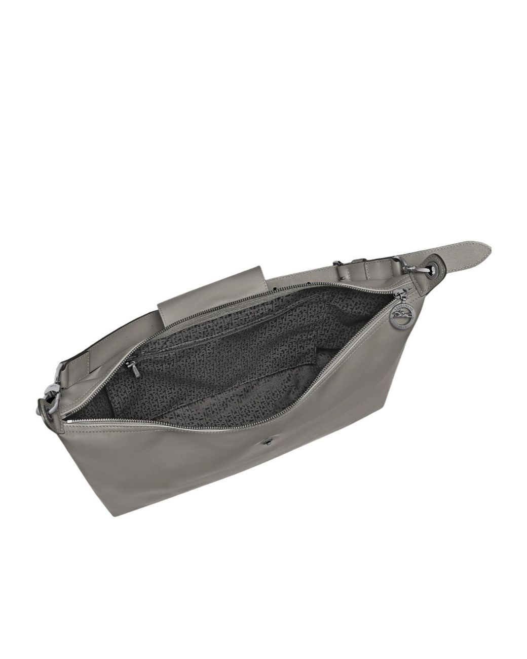 Longchamp Gray Flap Detail Shoulder Bag