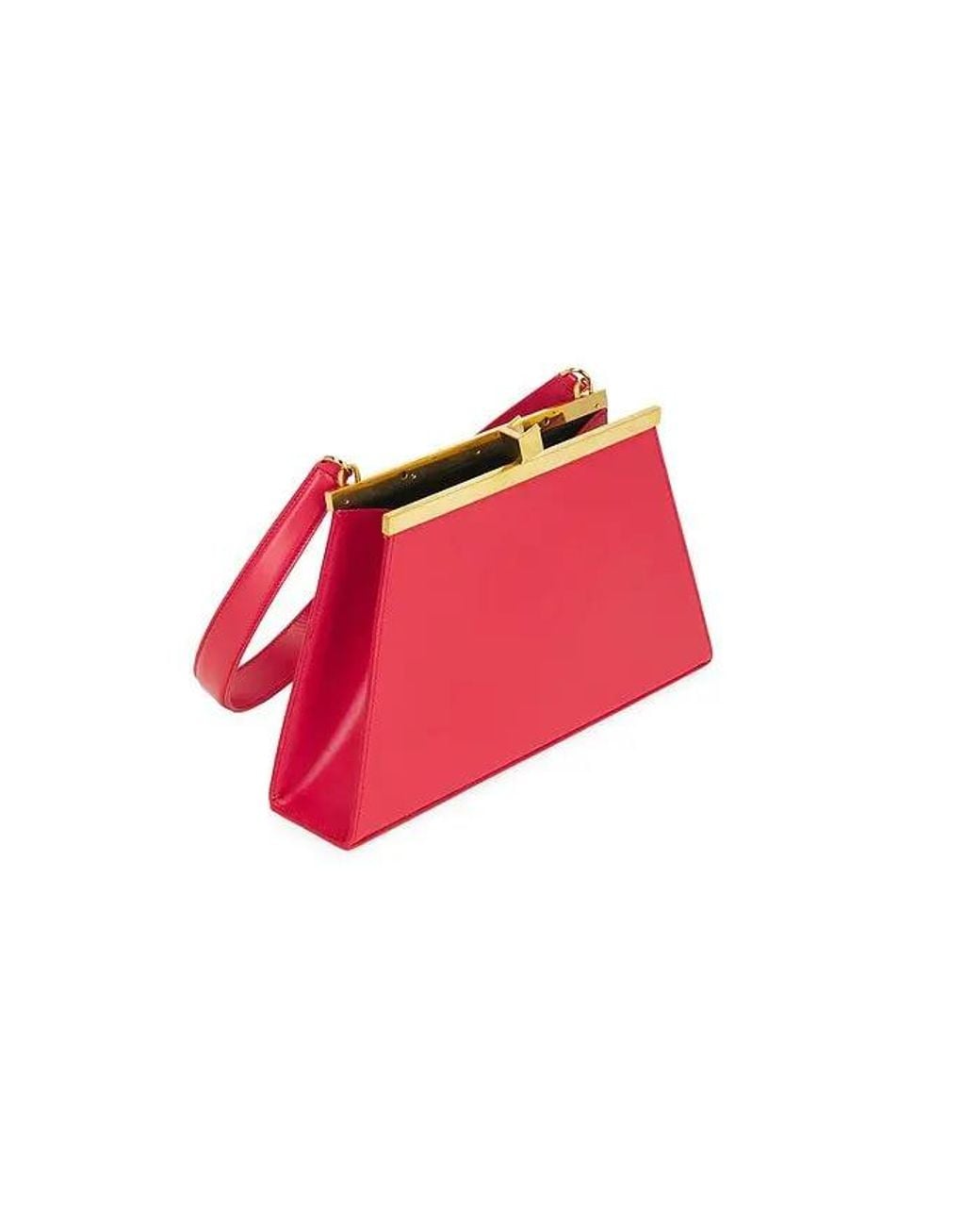 Anine Bing Red Anine Smooth Leather Shoulder Bag