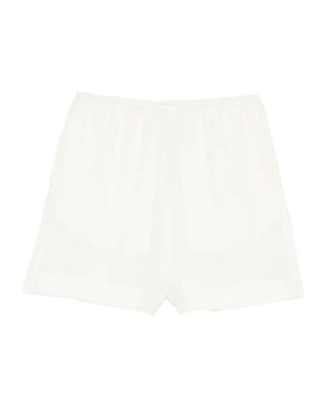 Nanushka White Drawstring Shorts