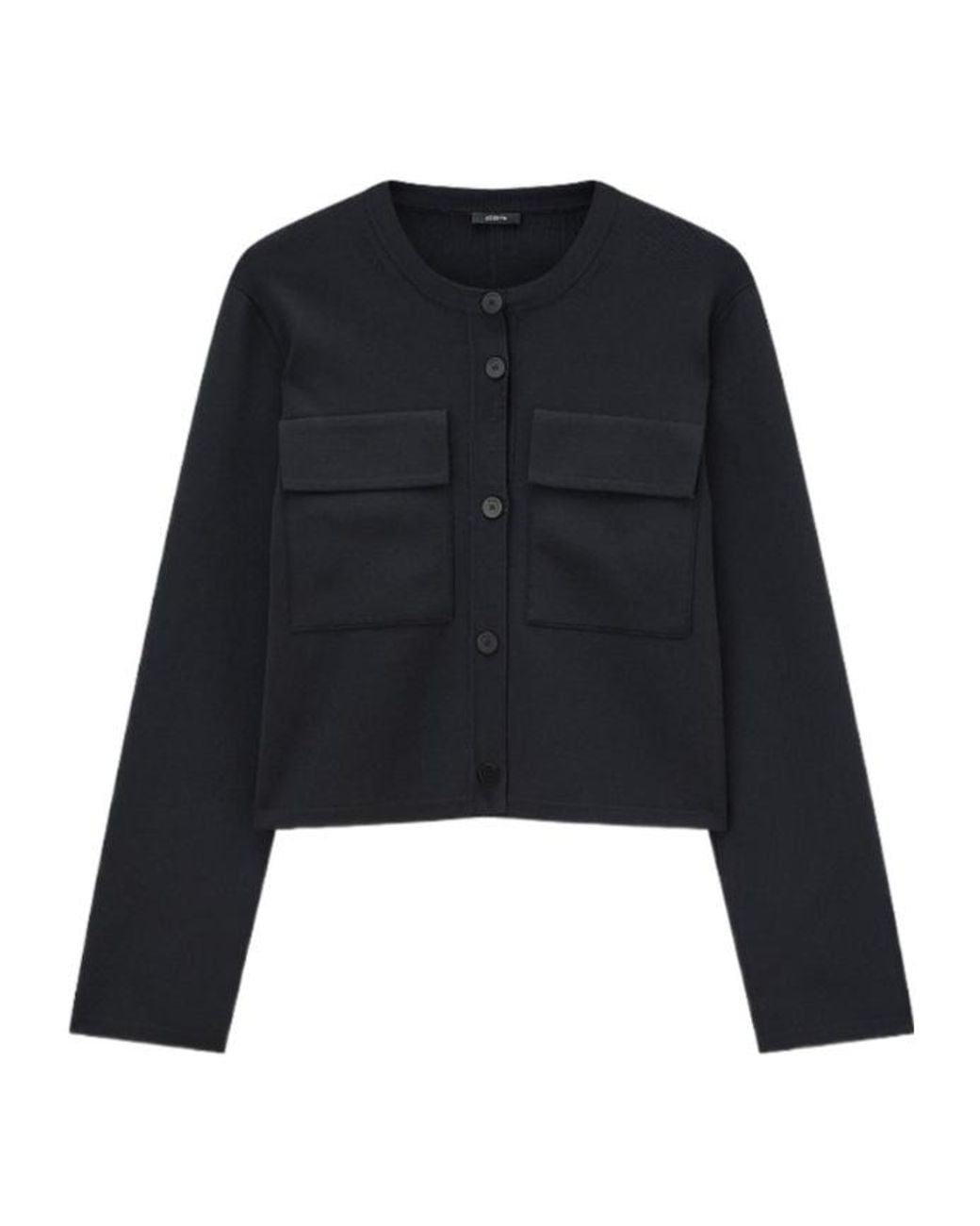 Joseph Black Viscose Knit Stretch Cardigan Jacket