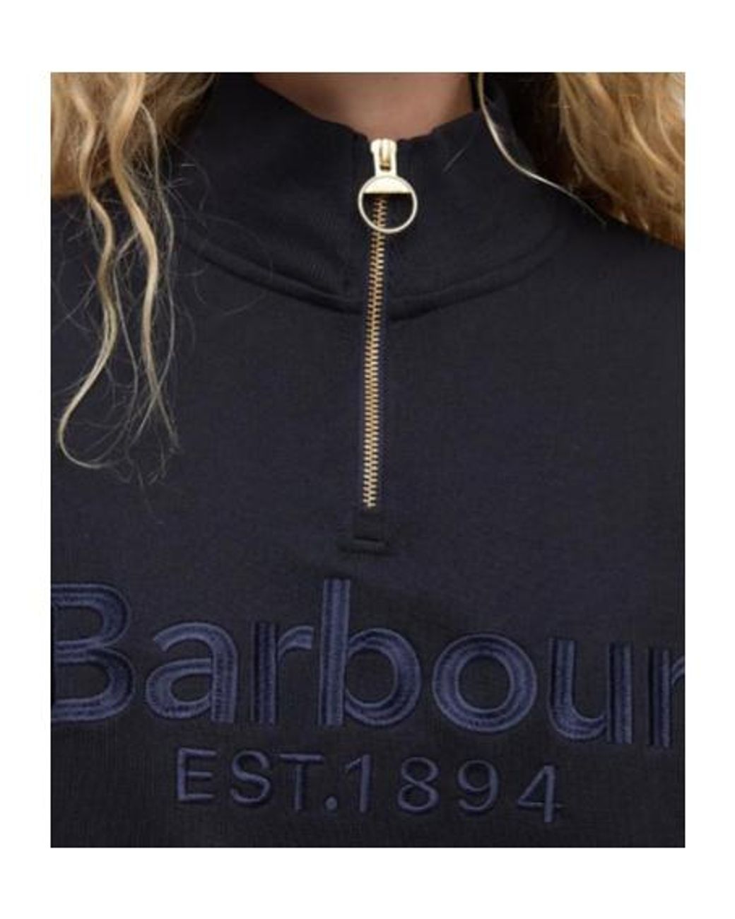 Barbour Blue Long-Sleeved Half-Zip Sweatshirt