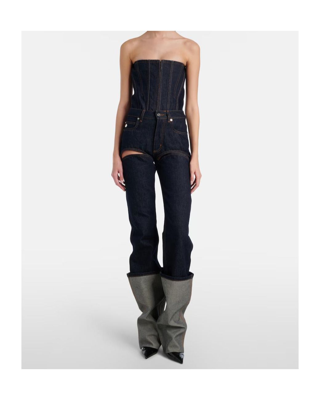 Jean Paul Gaultier Blue Straight-Leg Jeans