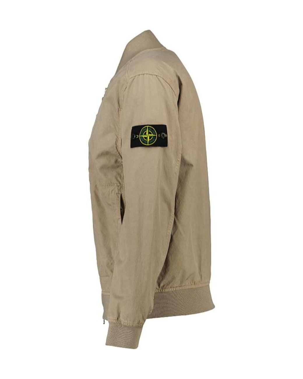 Stone Island Natural Compass-Logo Patch Bomber Jacket for men