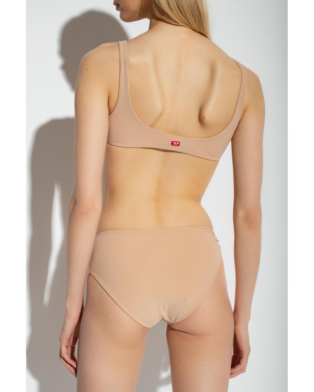 DIESEL White Ash Twisted Bikini Bottoms