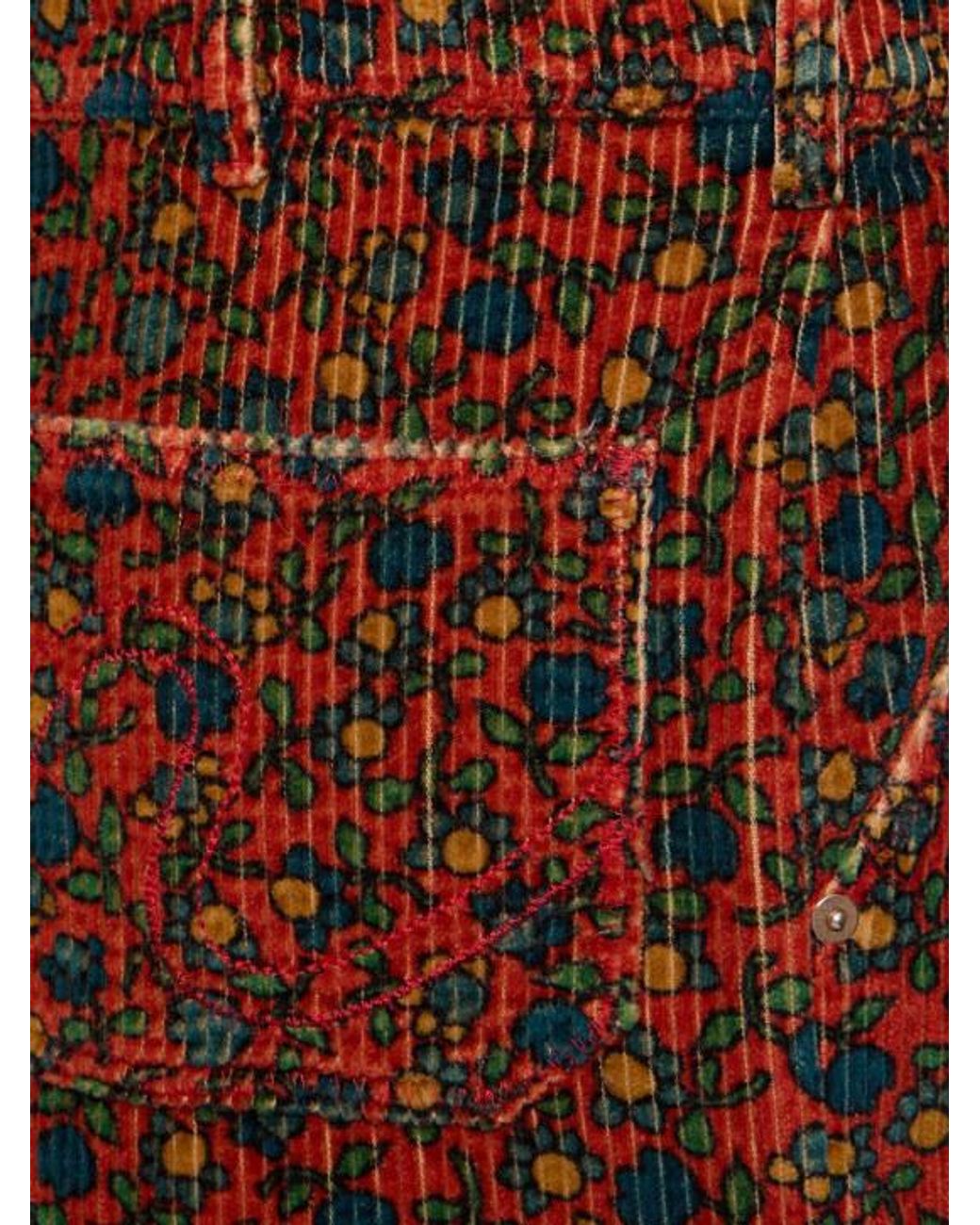 ERL Red Printed Shorts for men