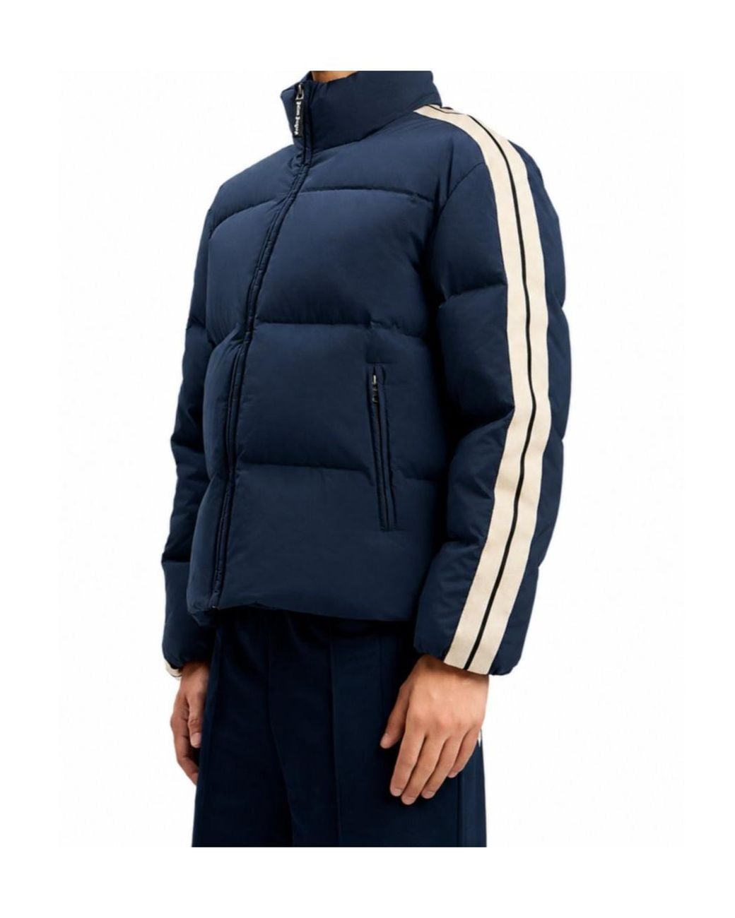 Palm Angels Blue Classic Logo Track Down Jacket for men