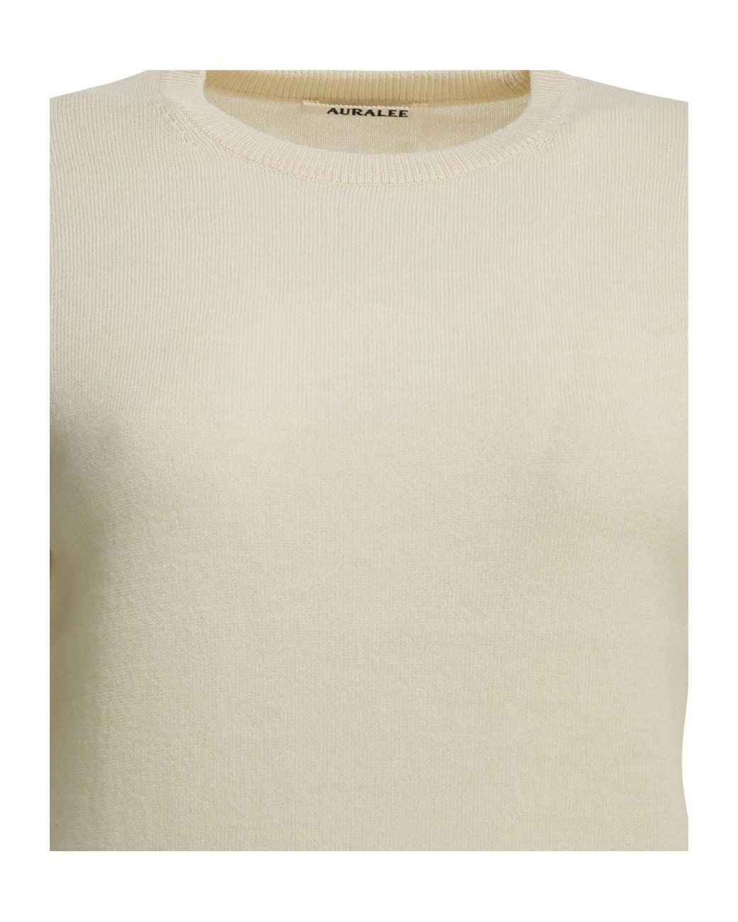 Auralee Natural Cashmere Crew Neck Knit Sweater