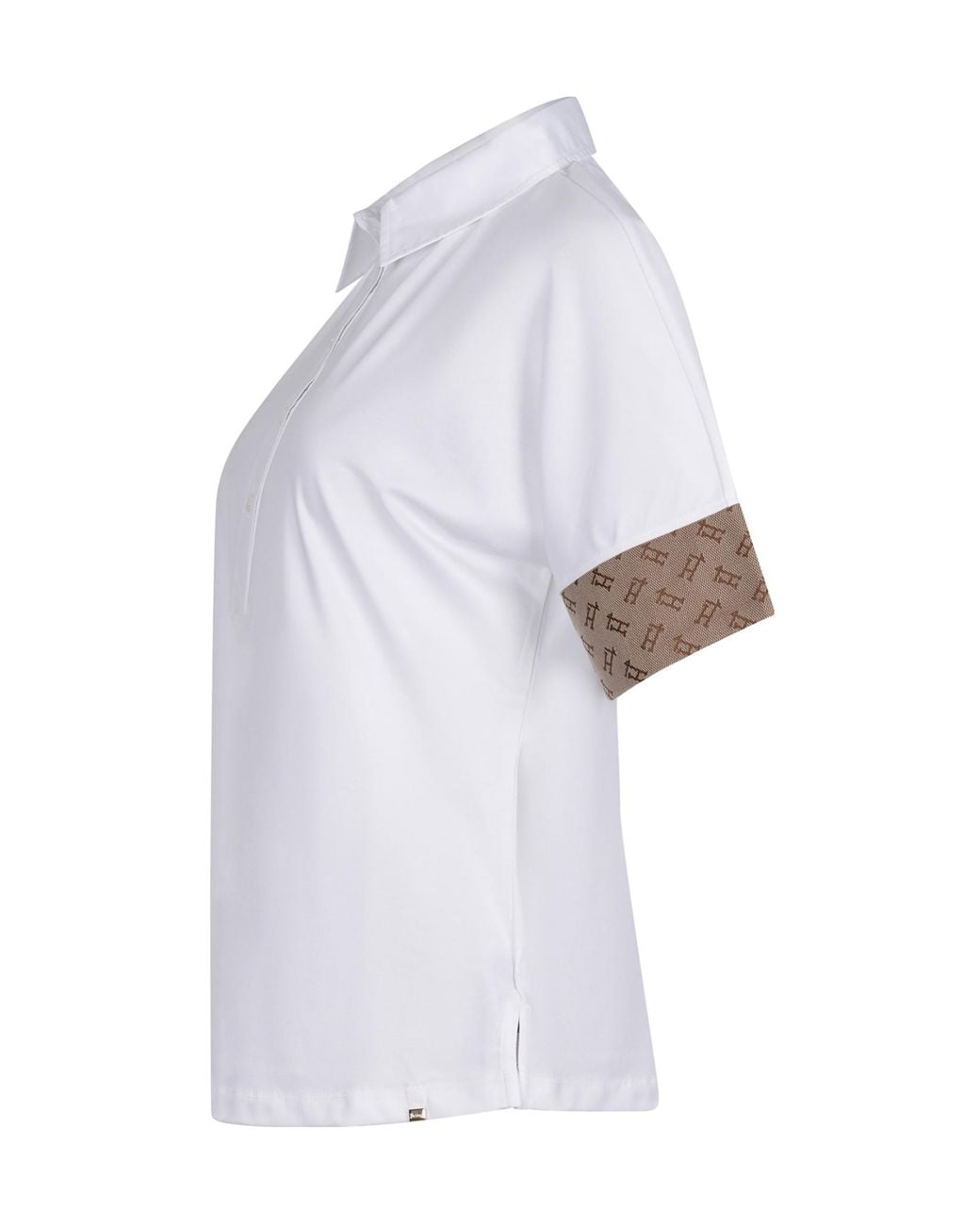 Herno White Logo Trim Polo T-Shirt
