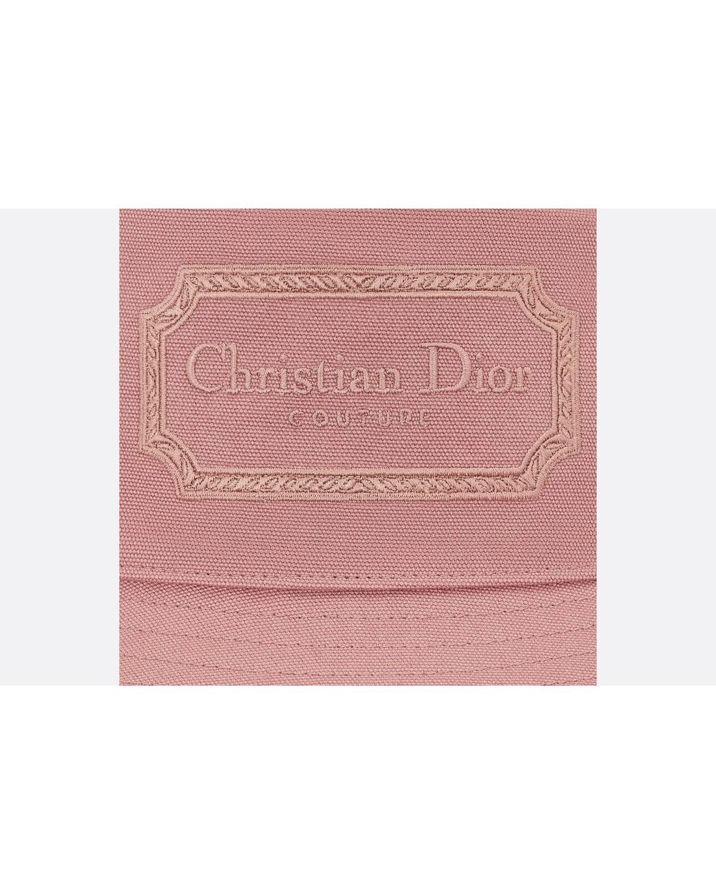 Dior Pink Homme Logo Embroidered Bucket Hat for men