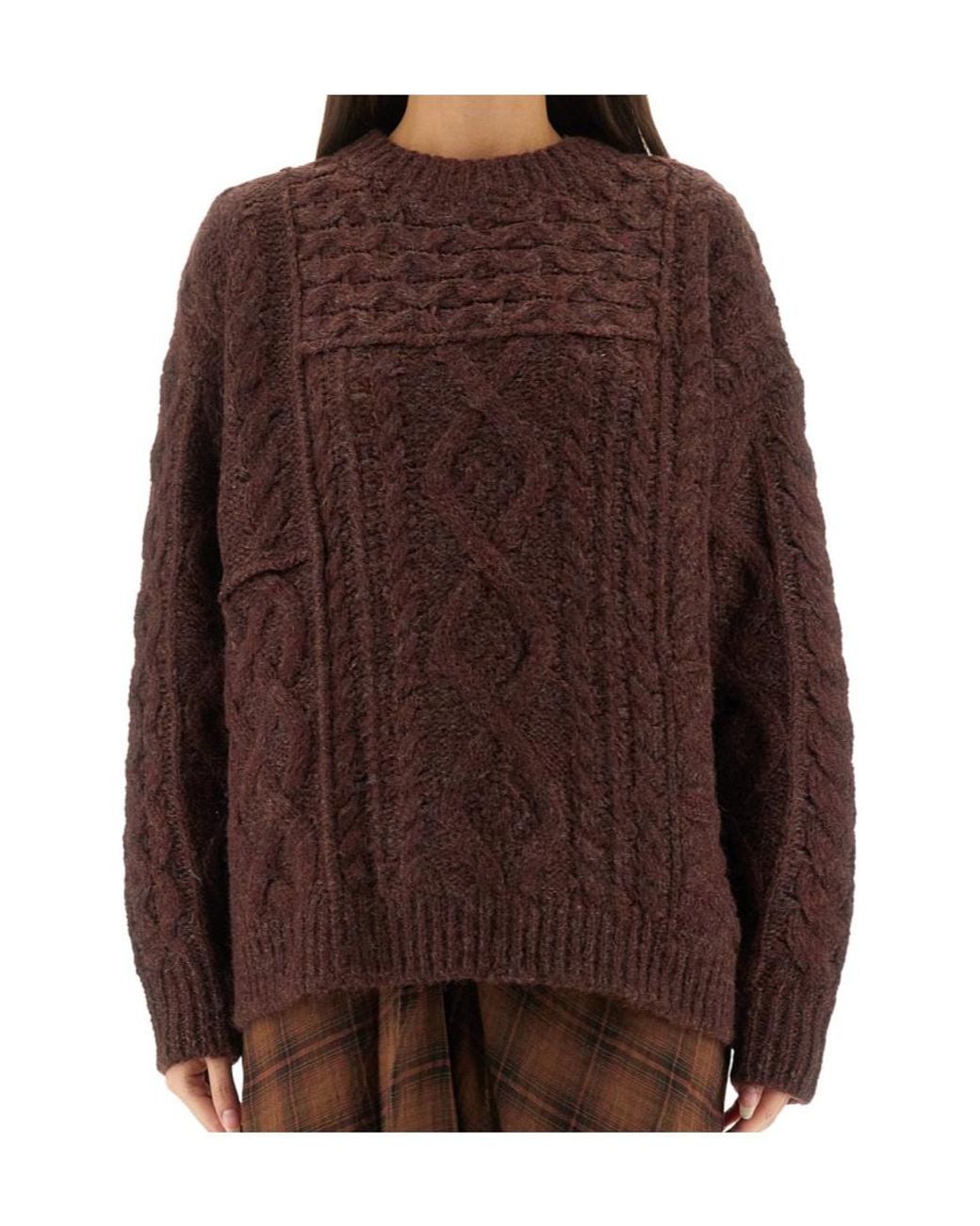 Isabel Marant Brown Isabel Marant Étoile Crewneck Ribbed Jumper