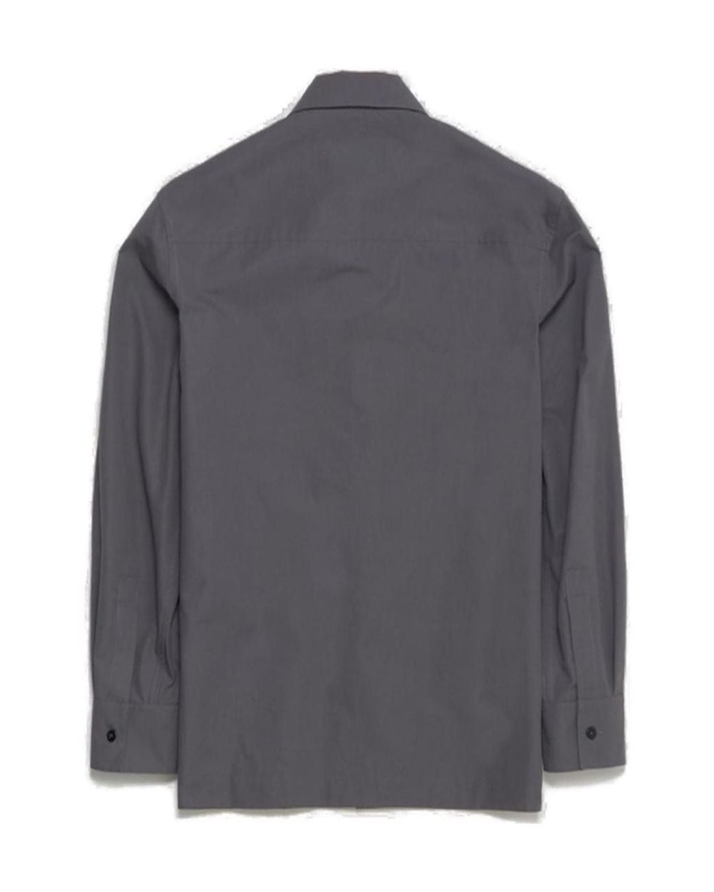 Jil Sander Gray Tie Detailed Shirt for men