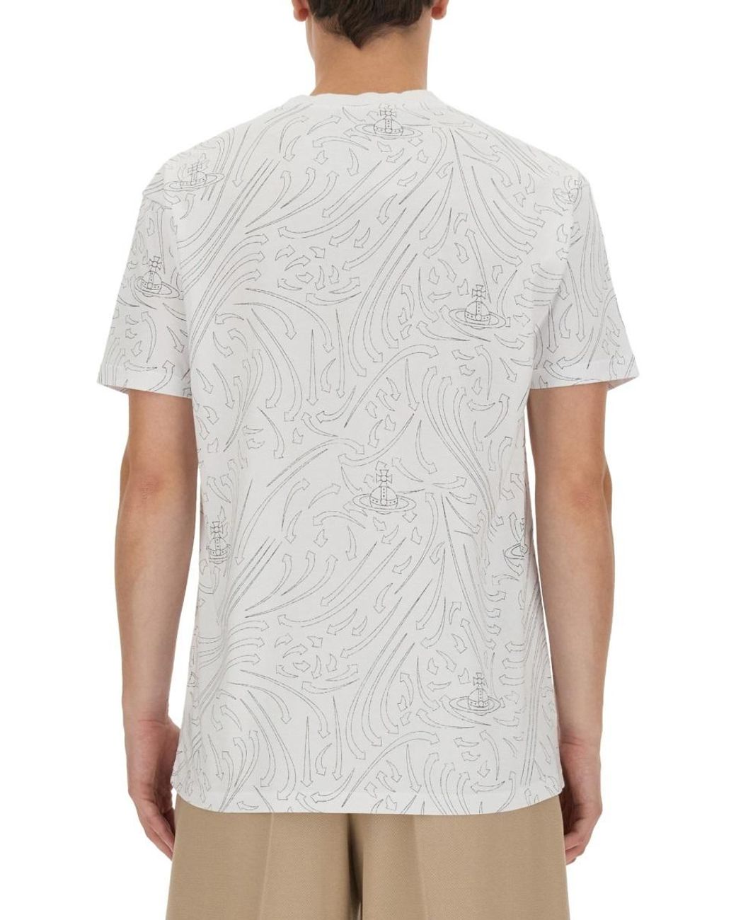 Vivienne Westwood White Graphic Printed Crewneck T-Shirt for men