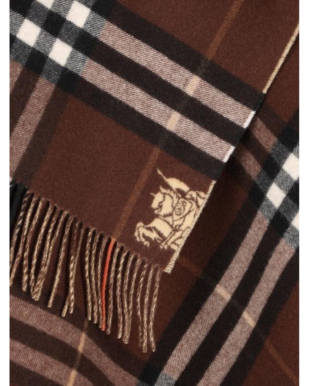 Burberry Multicolor Checkered Fringed Cape