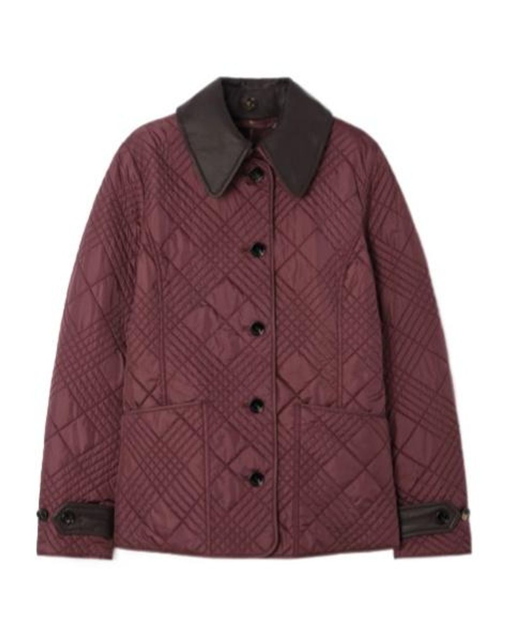 Burberry Purple Quilted Fernleigh Jacket