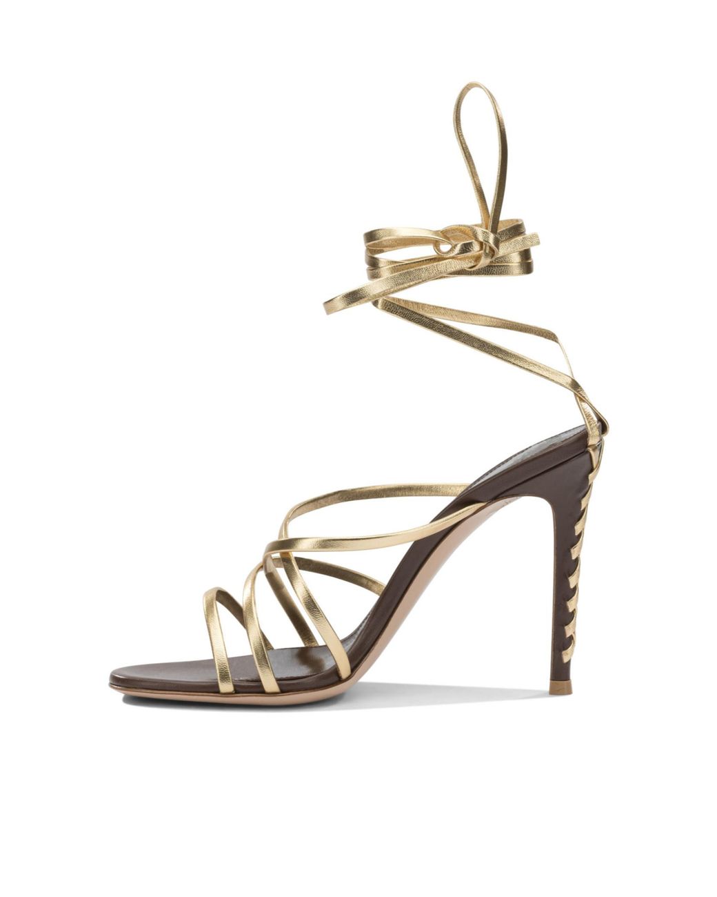 Gianvito Rossi Metallic Ankle-Strap High-Heeled Sandals