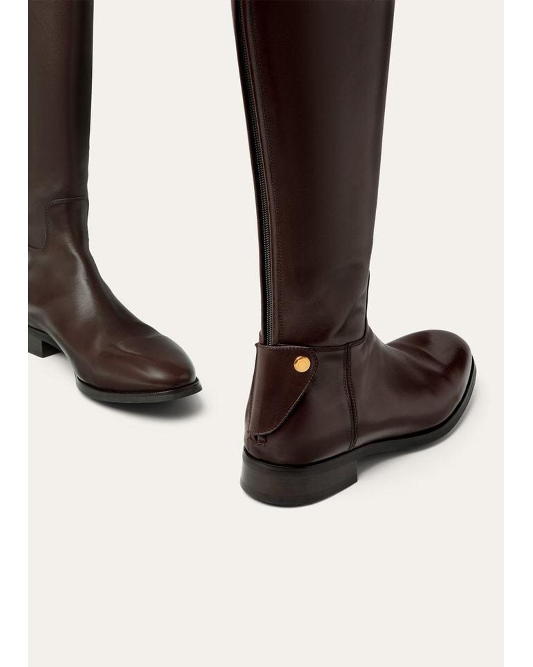 Loro Piana Brown Horseriding High Boot for men