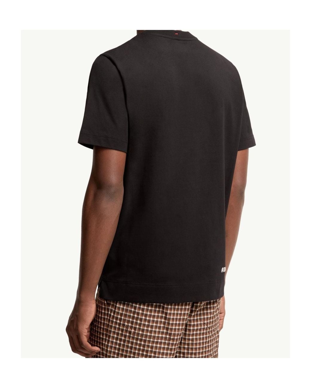 Moncler Black Grenoble Logo Embroidered Crewneck T-Shirt for men