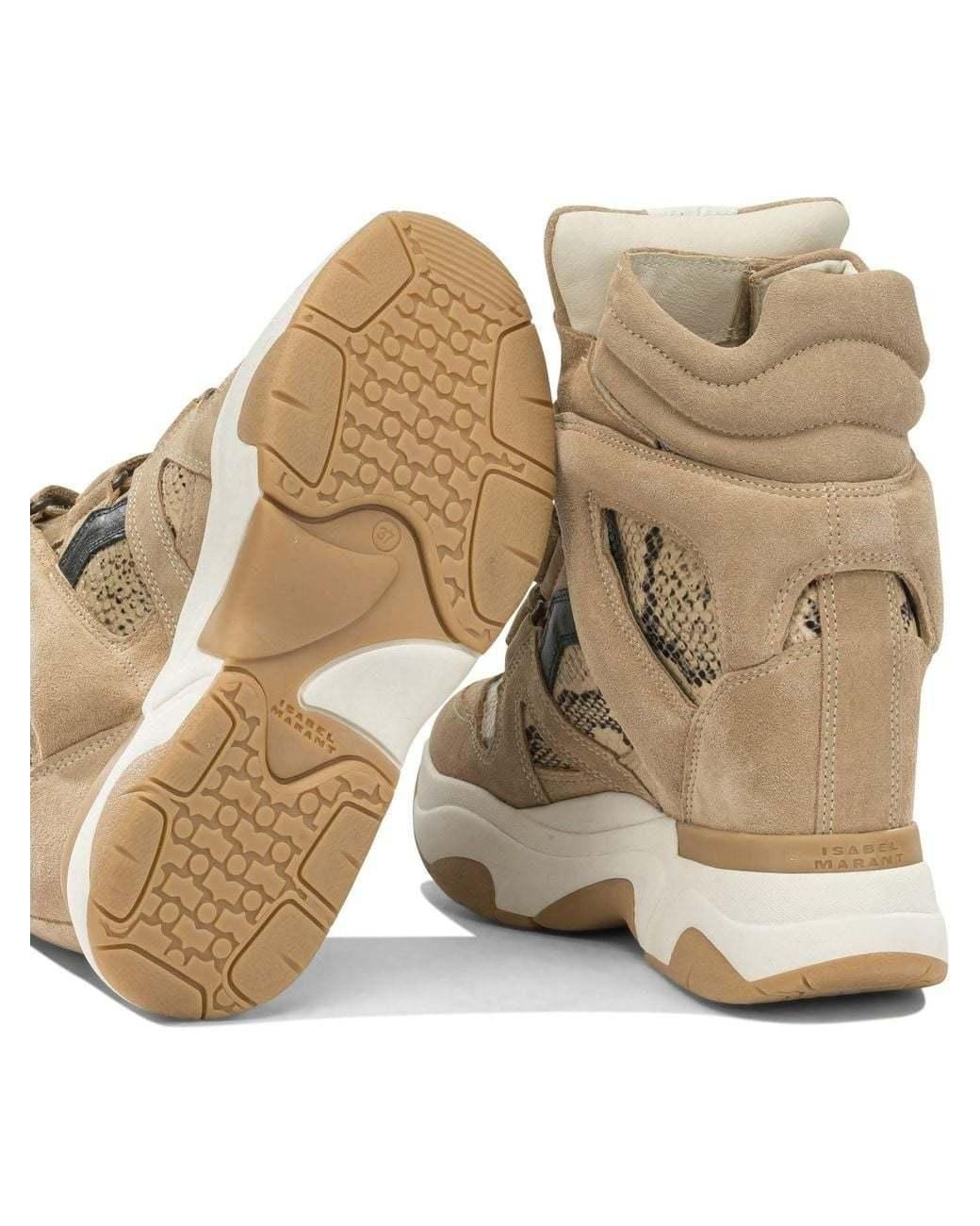 Isabel Marant Natural High-Top Sneakers