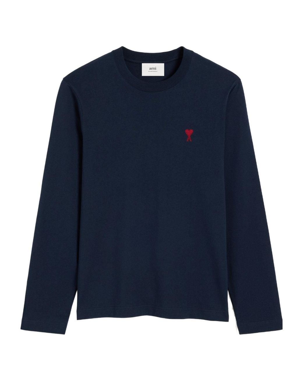 AMI Blue Ami De Coeur Long-Sleeved T-Shirt for men