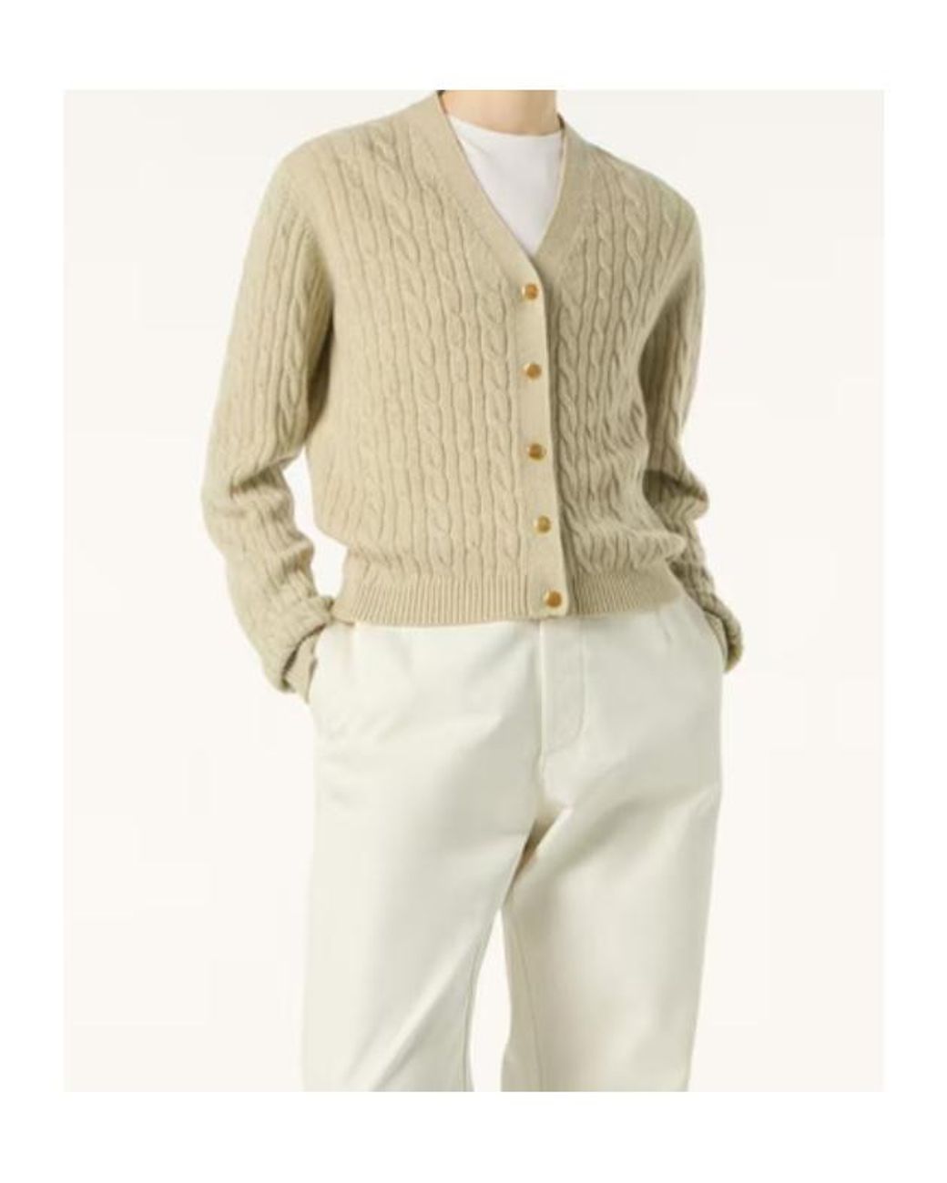 Loro Piana Natural Treccia Cardigan