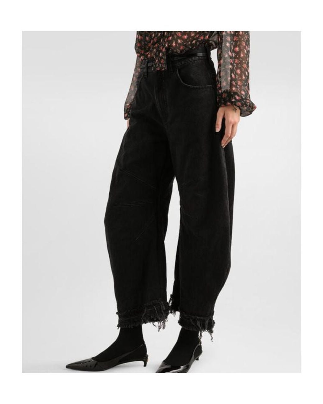 Dolce & Gabbana Black Frayed-Hem Jeans