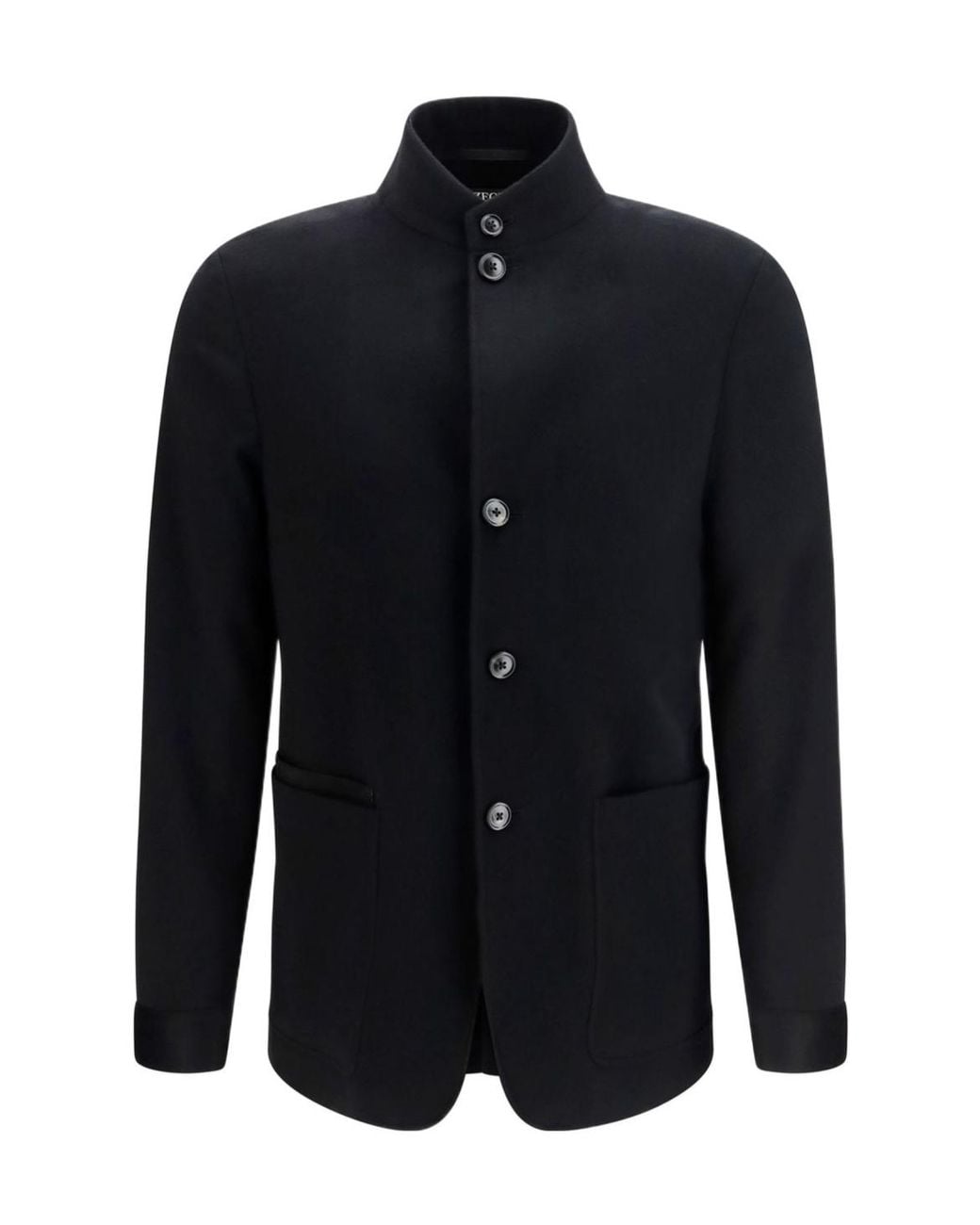 Zegna Blue Il Conte Oasi Stand Collar Jacket for men